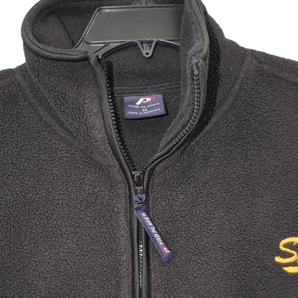 Vintage Pro Player Pittsburgh Steelers Fleece Pullover Black ¼ Zip Embroidered - Picture 2 of 8